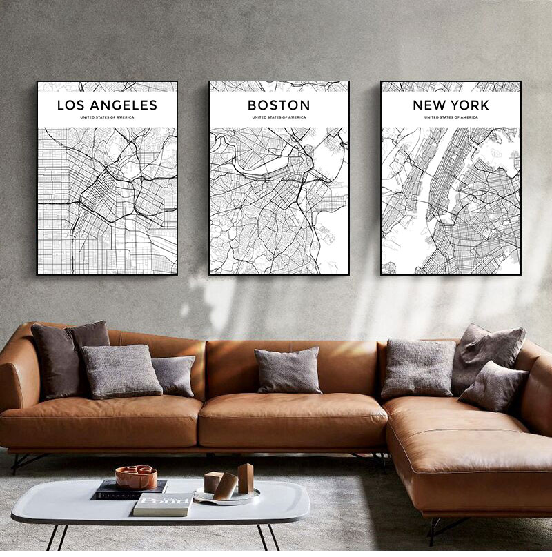 Photography Mapped - Prints Nordic Style Paintings Picture for