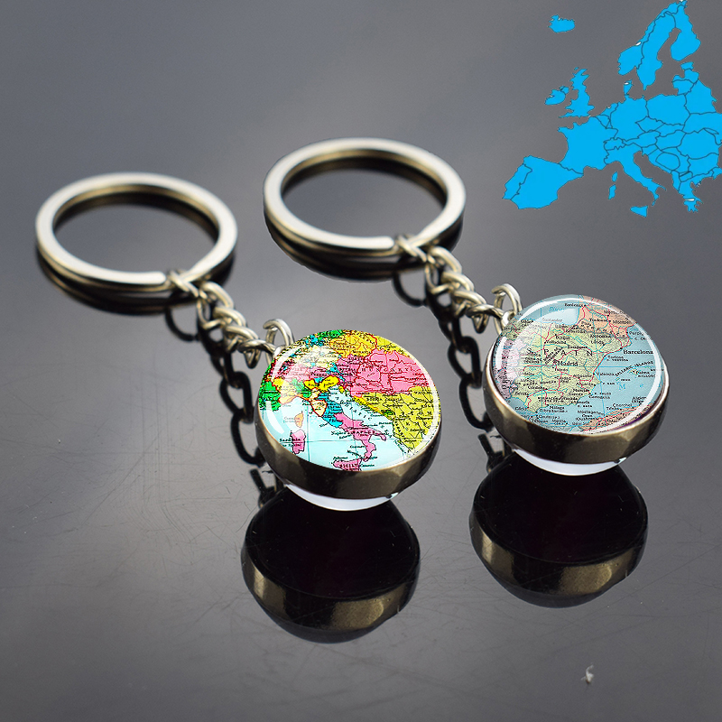 Photography Mapped - European Countries Map Keychain France Spain