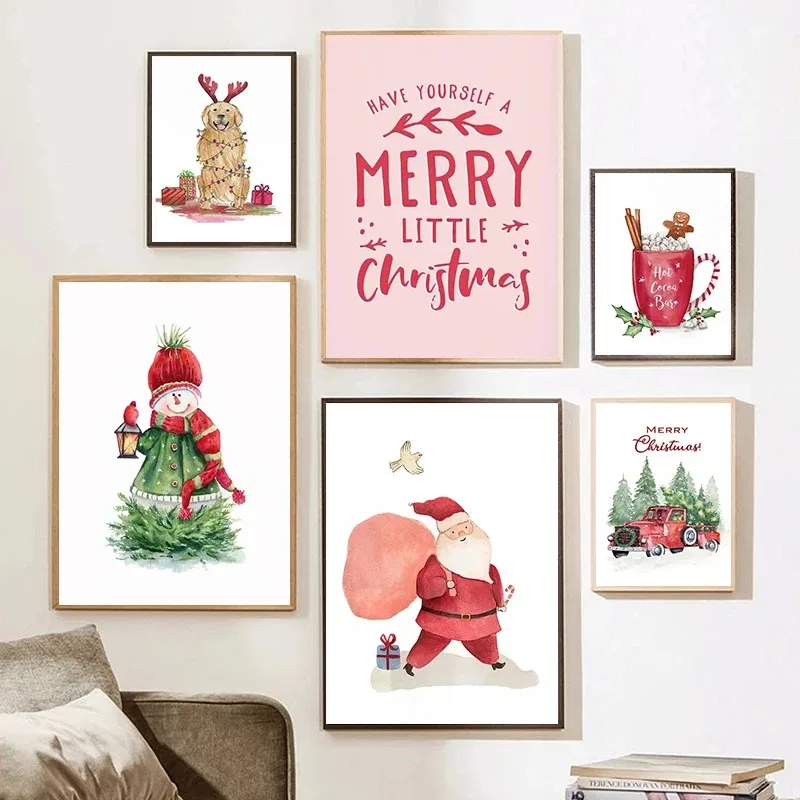 Photography Art - Cartoon Christmas Holiday Tree Sock Snowman