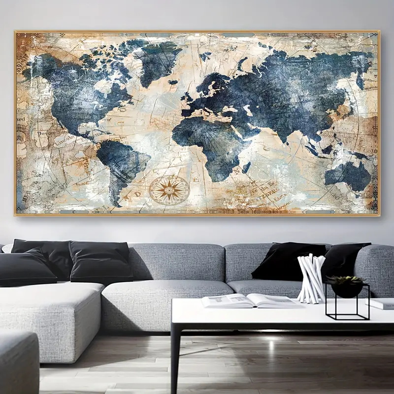 1pc Canvas Poster Vintage Art  - Photography Mapped review and price