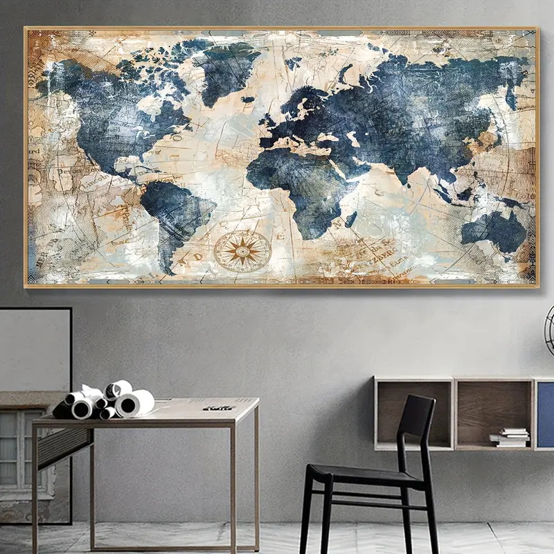 1pc Canvas Poster Vintage Art  - Photography Mapped review and price