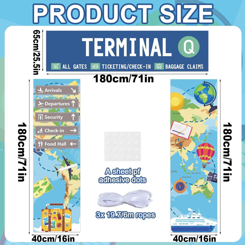 2D flat banner 3pc, airport te - Photography History review and price