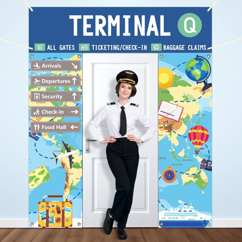 2D flat banner 3pc, airport te - Photography History review and price