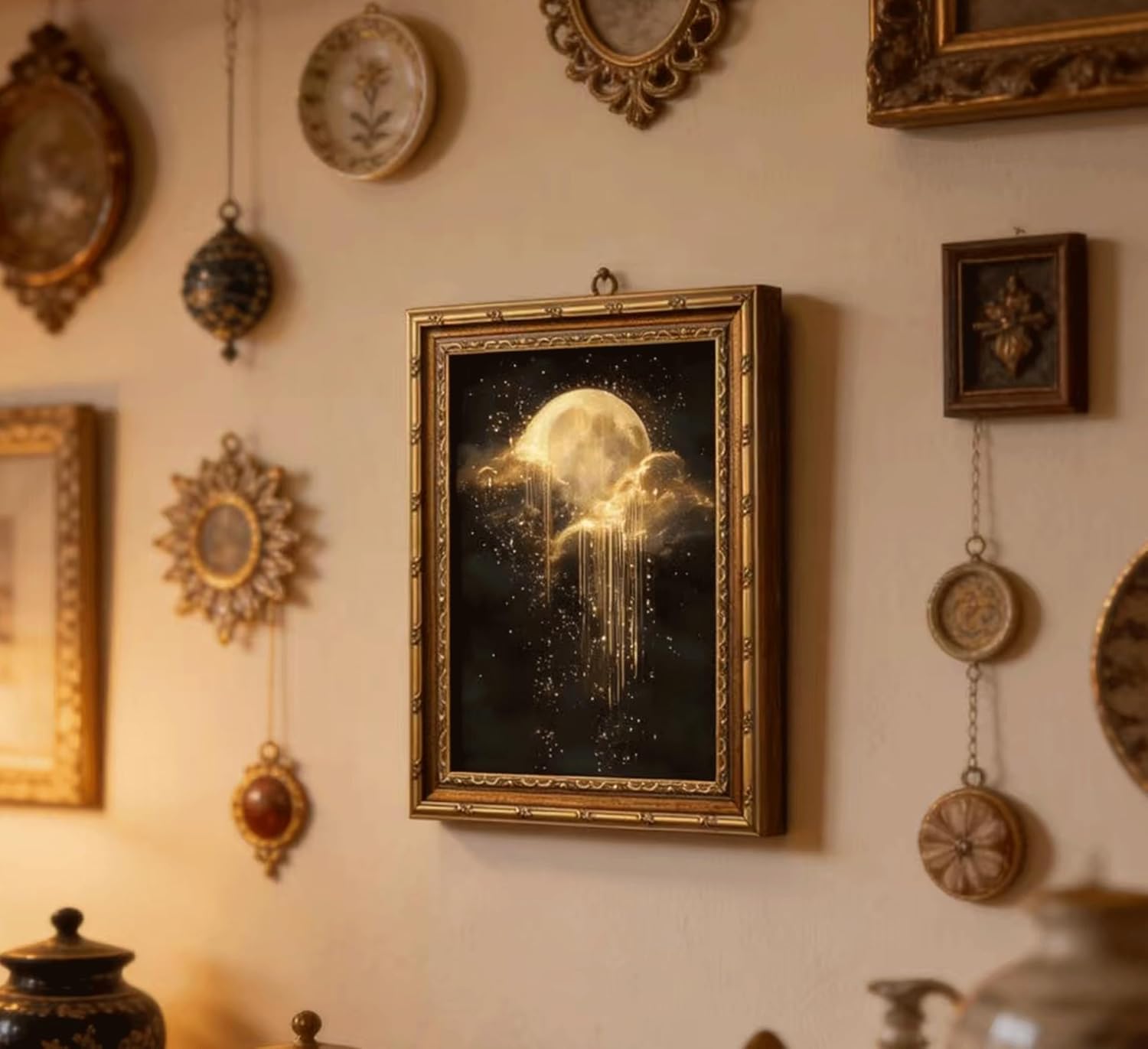 Antique Framed Celestial Canva - Photography Night review and price