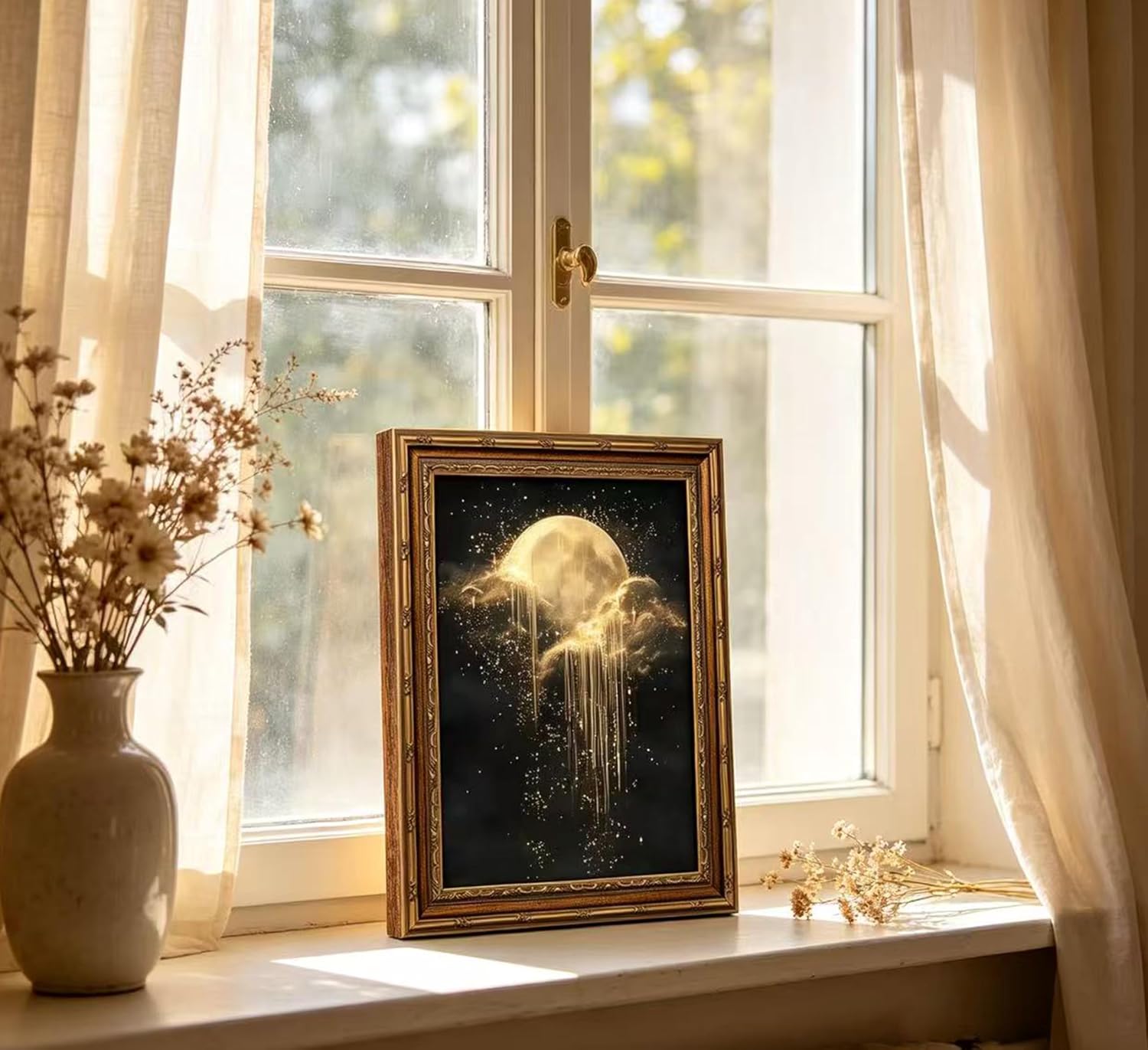 Antique Framed Celestial Canva - Photography Night review and price