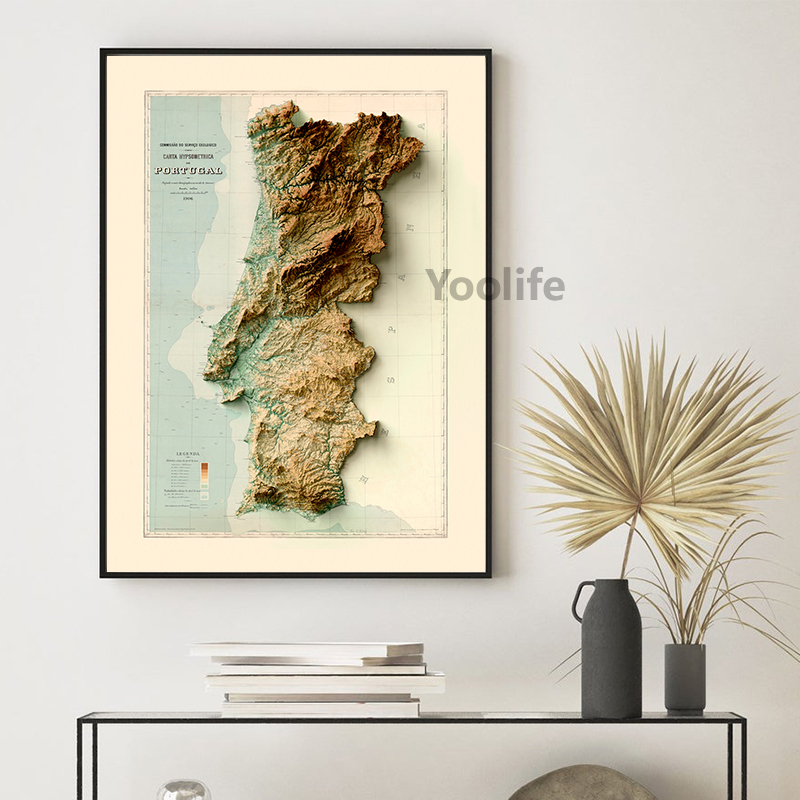 Portugal Map Poster Black Whit - Photography Mapped review and price