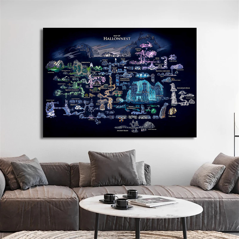 Game Hollow Knight Map Game Po - Photography Mapped review and price
