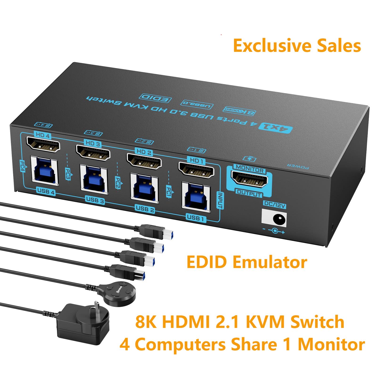 8K/4K HDMI KVM Switch 4 Port U - Photography With Mobile review and price