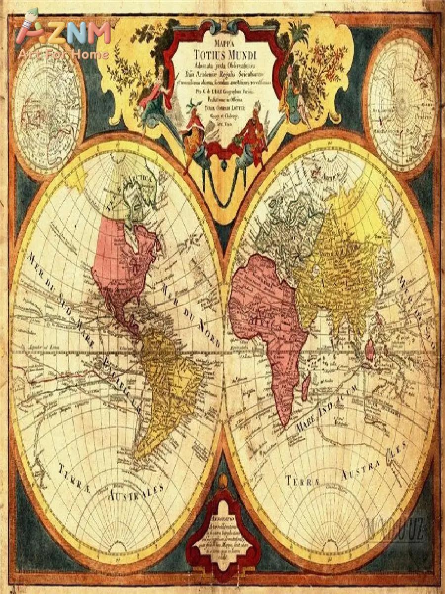 Vintage World Map Canvas Print - Photography Mapped review and price